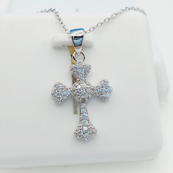 "925 Sterling Silver Cubic Zirconia Necklace, U19254727 - Picture 1 of 10